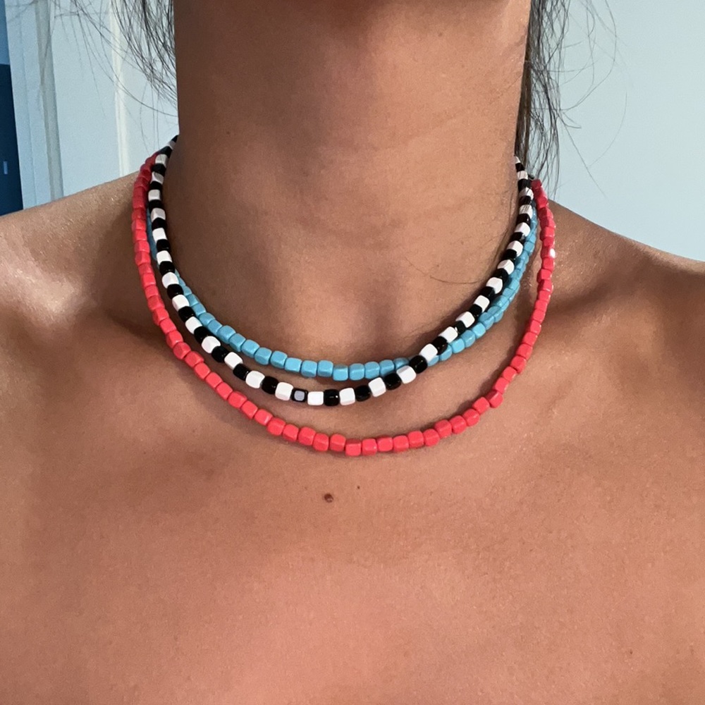 BaubleBar Enamel Beaded Necklace Trio